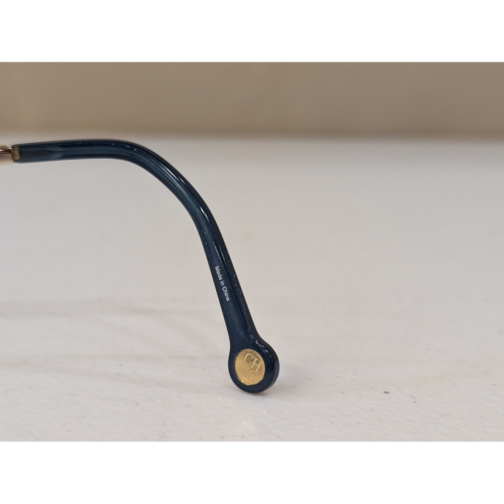 Carolina Herrera Eyeglasses VHE076 Blue Gold‎ Half Rim Frames Designer Glasses - Picture 6 of 9